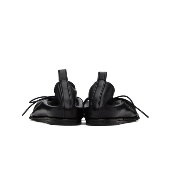 Simone Rocha Black Leather Heart Toe Ballet Flats | Size 5 - Picture 9 of 10